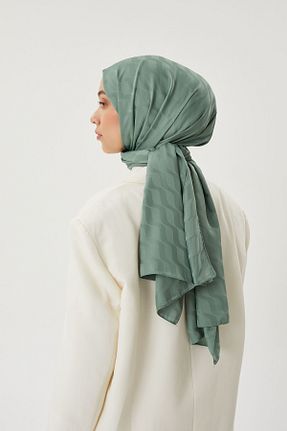 شال سبز زنانه ابریشم pullscarfs - کد 890617167
