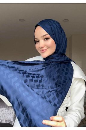 شال سرمه ای زنانه ابریشم Pull Scarfs - کد 890617166