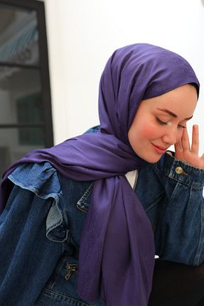 شال بنفش زنانه ویسکون Silk Home - کد 890622743