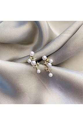 گوشواره جواهر طلائی مروارید Pelin Aksesuar - کد 274459643