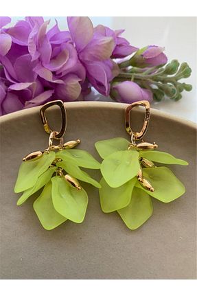 گوشواره جواهر سبز اکریلیک Pelin Aksesuar - کد 327723689