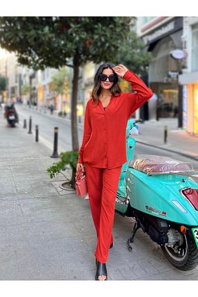 ست بالاتنه و پائین تنه قهوه ای زنانه بافت FOR YOU MODA - کد 941235695