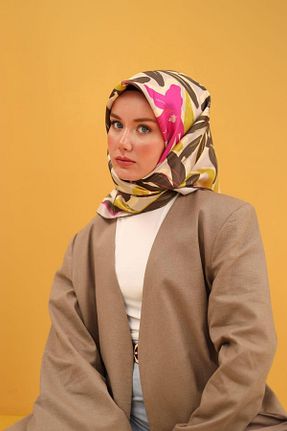 روسری قهوه ای İpek Tivil Silk Home - کد 852461106