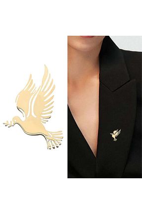 سنجاق سینه زرشکی زنانه فلزی Pelin Aksesuar - کد 853247288