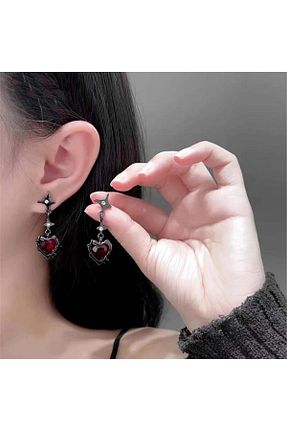 گوشواره جواهر قرمز Pelin Aksesuar - کد 833287998