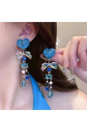گوشواره جواهر آبی Pelin Aksesuar - کد 833297606