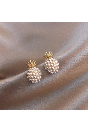 گوشواره جواهر طلائی مروارید Pelin Aksesuar - کد 315661357