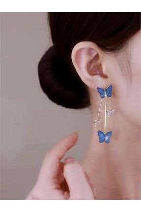 گوشواره جواهر آبی Pelin Aksesuar - کد 833285804