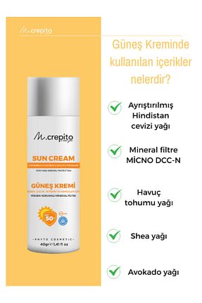 کرم ضد آفتاب صورت SPF 50 + Mcrepito - کد 871880083
