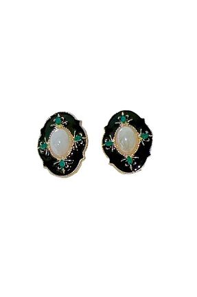 گوشواره جواهر مشکی Pelin Aksesuar - کد 833096980
