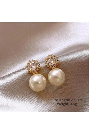 گوشواره جواهر طلائی Pelin Aksesuar - کد 833079757
