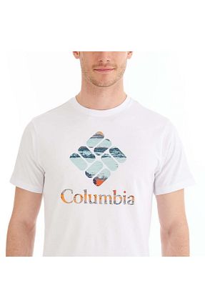تیشرت سفید مردانه یقه دوچرخه Columbia - کد 696837099