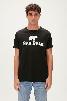 تیشرت مشکی مردانه یقه دوچرخه Bad Bear - کد 4689066