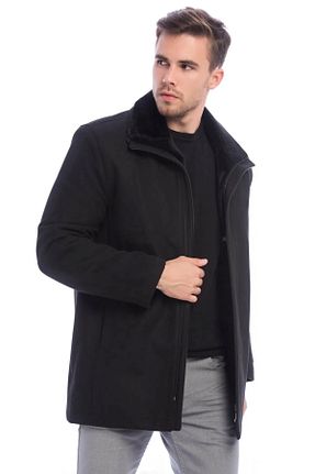 پالتو پشمی مشکی مردانه رگولار Dynamo - کد 4063968