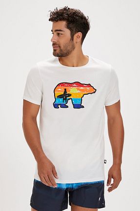 تیشرت سفید مردانه رگولار Bad Bear - کد 823267955