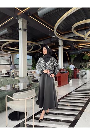 رویه حجاب مشکی Straight Melike Tatar - کد 873606305