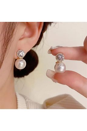 گوشواره جواهر طلائی Pelin Aksesuar - کد 833079757