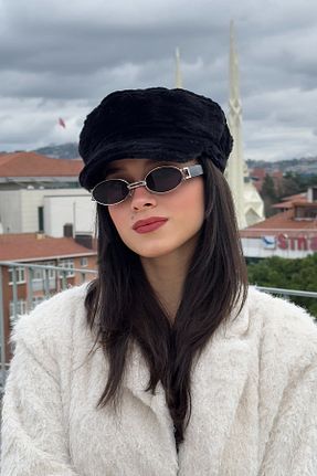 کلاه مشکی زنانه خز مصنوعی Mollycrush - کد 885974136