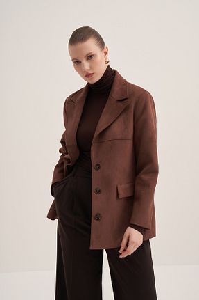 کت حجاب قهوه ای زنانه رگولار Aker - کد 883111688