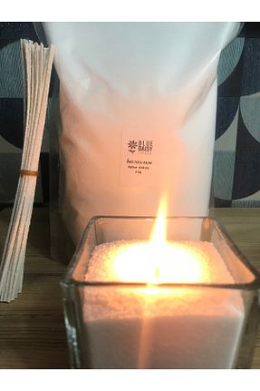 شمع طوسی 31-100 BlueDaisyCandle - کد 890642640