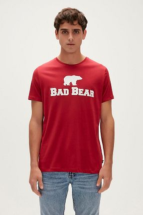 تیشرت قرمز مردانه یقه دوچرخه Bad Bear - کد 5721241