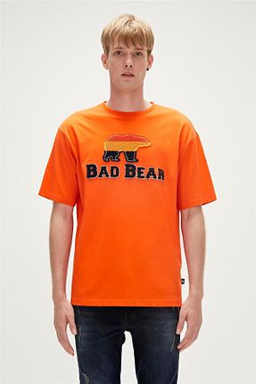 تیشرت نارنجی مردانه رگولار Bad Bear - کد 635209532