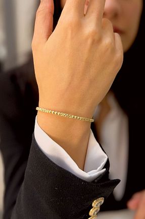 دستبند طلا زرد زنانه 14 عیار SEYHAN KUYUMCULUK - کد 891699266