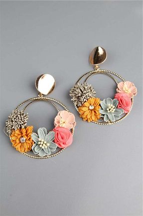گوشواره جواهر زرشکی میخ Pelin Aksesuar - کد 785342628