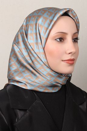 دستمال گردن سفید زنانه ابریشم Aker - کد 890665879