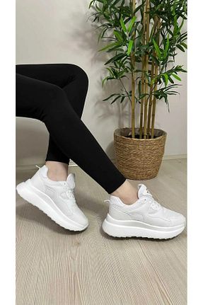 کفش اسنیکر سفید زنانه بند دار aleynashoes - کد 777116630