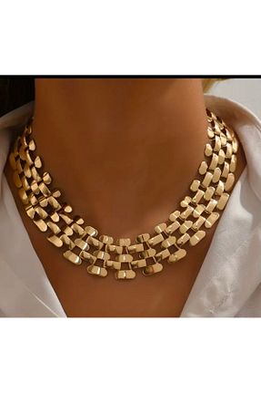 گردنبند جواهر طلائی زنانه فلزی AKD - کد 890658555
