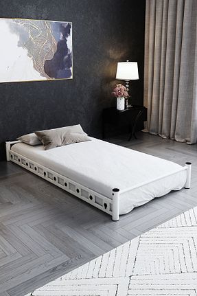 چارچوب تخت سفید فلزی AKSviva - کد 938155457