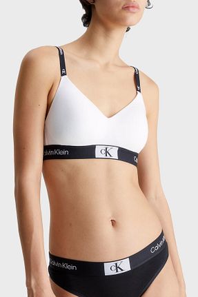 سوتین ورزشی سفید زنانه پنبه ای Calvin Klein - کد 743348630