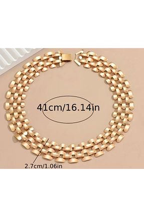 گردنبند جواهر طلائی زنانه فلزی AKD - کد 890658555