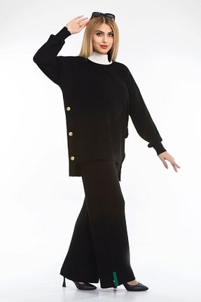 ست بالاتنه و پائین تنه حجاب مشکی زنانه اورسایز abawax - کد 890691848