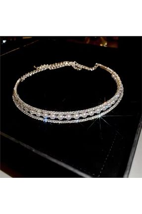 گردنبند جواهر زنانه فلزی Pelin Aksesuar - کد 890694639