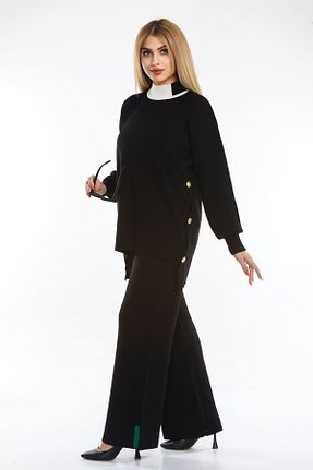 ست بالاتنه و پائین تنه حجاب مشکی زنانه اورسایز abawax - کد 890691848