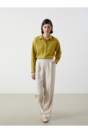 شلوار بژ زنانه کتان LC Waikiki - کد 890710033
