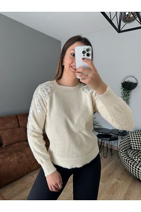 پلیور نباتی زنانه یقه دوچرخه İzel Benli Butik - کد 890728090