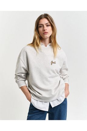 سوئیشرت طوسی زنانه چاپی Gant - کد 890714375