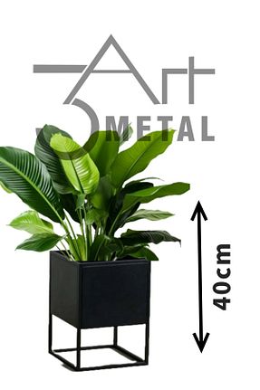 ژاردینیر مشکی 40 سانتی متر 3art Metal - کد 890710660