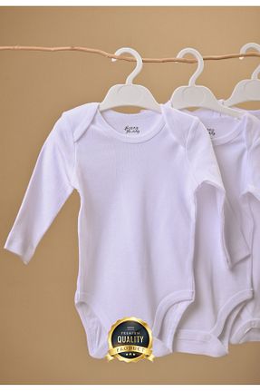 بادی و سرهمی نوزادی سفید بچه گانه %100 پنبه Huggy Mommy - کد 869169685