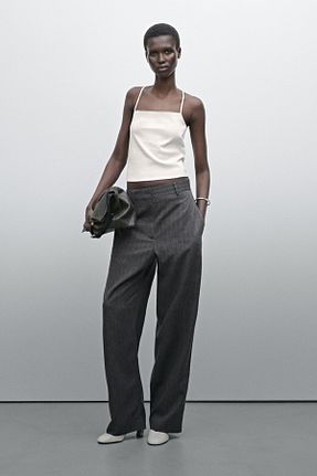 بلوز بژ زنانه ساده Massimo Dutti - کد 890709008