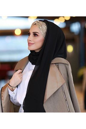 شال مشکی زنانه شیفون Differenza - کد 890734180