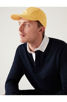 کلاه زرد مردانه پنبه ای Marks & Spencer - کد 694779504