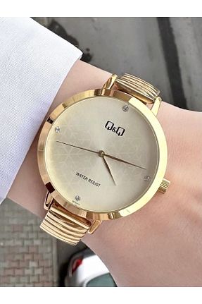 ساعت مچی طلائی زنانه 36-40 میلی متر Q&Q - کد 797634673