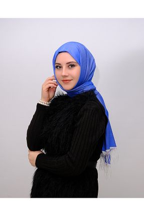 شال آبی زنانه پلی استر ZENİPEK - کد 890728820