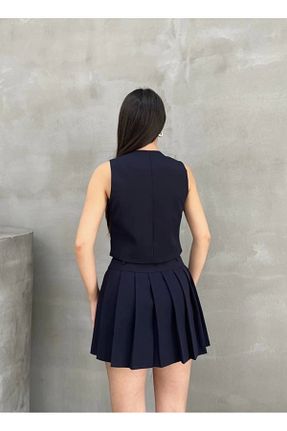 ست بالاتنه و پائین تنه سرمه ای زنانه بافت Asfa Moda - کد 890748426