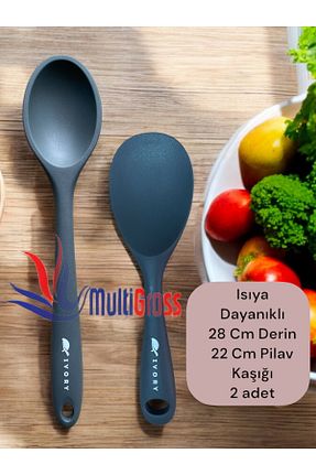 قاشق و چنگال و کارد طوسی 1 نفره Multiamo - کد 732717579
