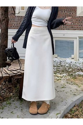 دامن سفید زنانه پارچه CNG MODA - کد 890778151